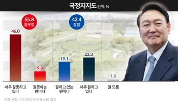 尹 대통령 지지율 6.6%p↑ 42.4%…"尹·韓 갈등봉합 긍정영향" [미디어리서치]